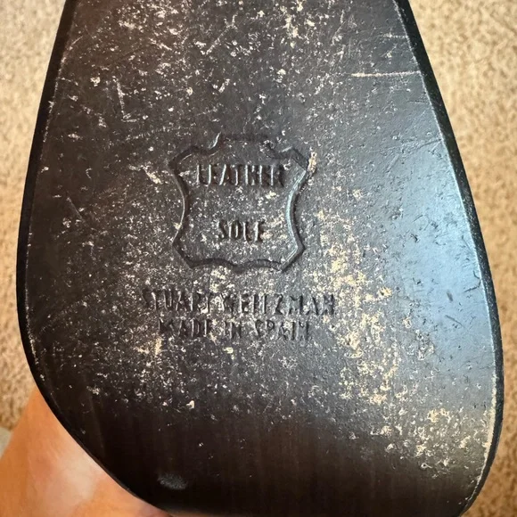 Stuart Weitzman Gold Sparkle Snakeskin Heels – Women’s 10M - Picture 7 of 8